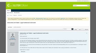 
                            4. elsteronline mit Tablet - Login funktioniert nicht mehr - Elster-Forum