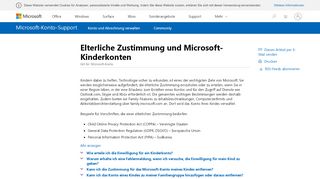 
                            3. Elterliche Zustimmung und Microsoft-Kinderkonten - Microsoft Support