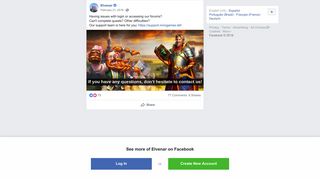 
                            12. Elvenar - Having issues with login or accessing our... | Facebook