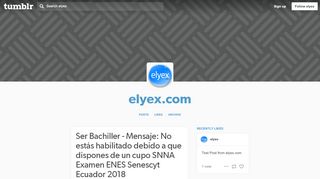 
                            9. elyex.com — Ser Bachiller - Mensaje: No estás habilitado...