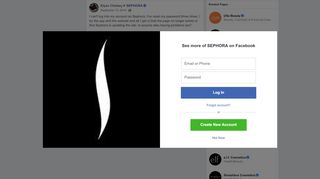 
                            8. Elyse Chelsey - I can't log into my account on Sephora.... | ...