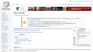 
                            12. Elyse Sewell - Wikipedia