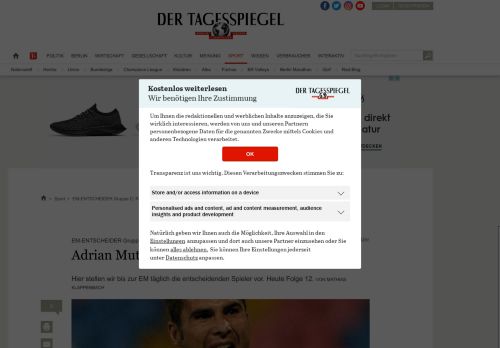 
                            7. EM-ENTSCHEIDER Gruppe C: Rumänien: Adrian Mutu - Sport ...