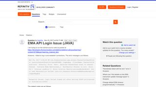 
                            12. EMA API Login Issue (JAVA) - Forum | TR Developer Community