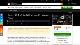 
                            6. Emaar United Arab Emirates Economics Essay