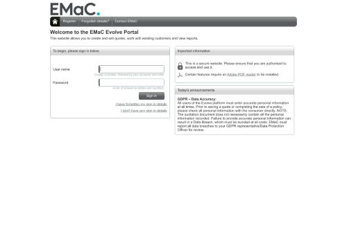 
                            13. EMaC Evolve Portal