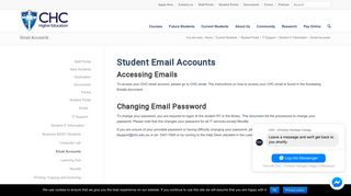 
                            2. Email Accounts - CHC - Christian Heritage College