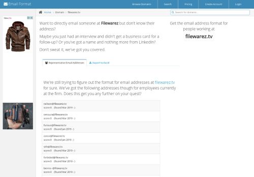 
                            12. Email Address Format for filewarez.tv | Email Format