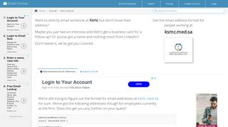 
                            11. Email Address Format for ksmc.med.sa | Email Format