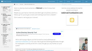 
                            11. Email Address Format for webmail.hostbasket.com | Email Format