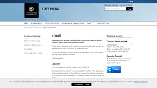 
                            7. Email and calendar – Staff Portal - University of Gothenburg