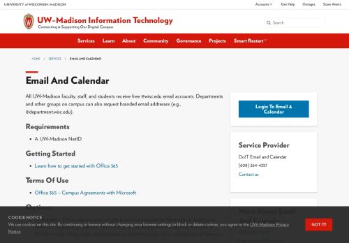 
                            2. Email and Calendaring - DoIT - UW-Madison