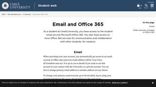 
                            8. Email and Office 365 - Umeå universitet