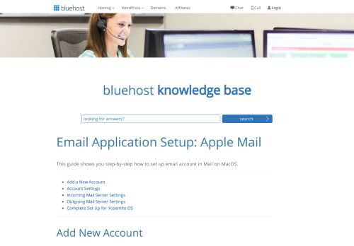 
                            9. Email Application Setup - Apple Mail - Bluehost