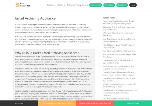 
                            10. Email Archiving Appliance - SpamTitan