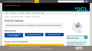 
                            1. Email & Calendar | Information Services Division - UCL - ...