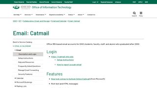 
                            2. Email: Catmail | Ohio University