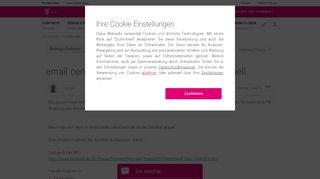 
                            9. email center account login Zertifikat nicht aktuel... - Telekom hilft ...