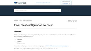 
                            12. Email client configuration overview – DreamHost