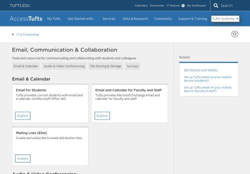 
                            11. Email, Communication & Collaboration | Access Tufts