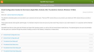 
                            13. Email Configuration Guides for End Users (Apple Mail, Android, iOS ...