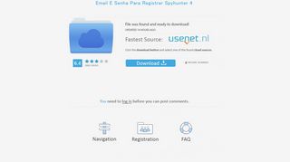 
                            10. Email E Senha Para Registrar Spyhunter 4 | My First JUGEM