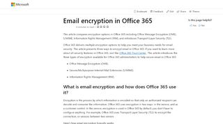 
                            3. Email encryption in Office 365 | Microsoft Docs