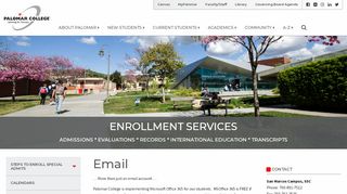 
                            1. Email – Enrollment Services - Palomar College