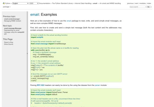 
                            3. email: Examples — Python 3.7.2 documentation