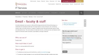 
                            12. Email - faculty & staff - Concordia University