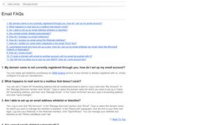 
                            8. Email FAQs - Easy Name Service
