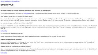 
                            11. Email FAQs - Web 123's