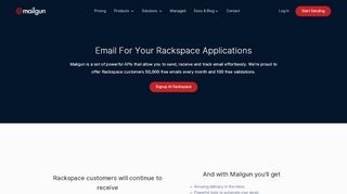
                            9. Email for Rackspace - Mailgun Email API Service