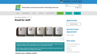 
                            2. Email for staff | Information and Communication ... - UCT ICTS