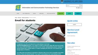 
                            3. Email for students | Information and Communication ... - UCT ICTS