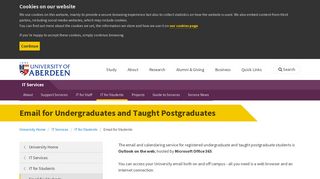 
                            10. Email for Undergraduates and Taught Postgraduates - University of ...
