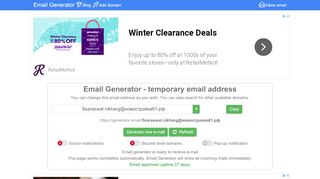 
                            3. Email Generator - temp mail, fake email