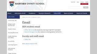 
                            6. Email | Harvard Divinity School