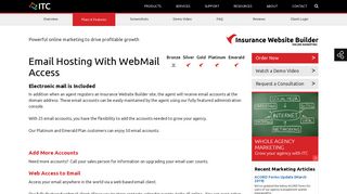 
                            5. Email Hosting With WebMail Access - Insurance Website Builder Feature
