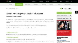 
                            6. Email Hosting With WebMail Access - InsurancePro Agency ...