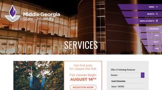 
                            1. Email Information: Middle Georgia State University