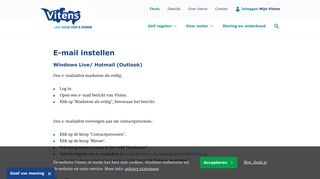 
                            9. email instellen | Waterbedrijf Vitens