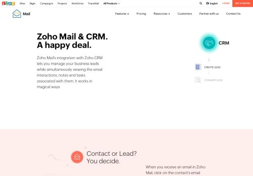 
                            6. Email Integrated With CRM Software - Zoho Mail