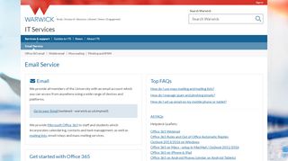 
                            3. Email - IT Services - University of Warwick