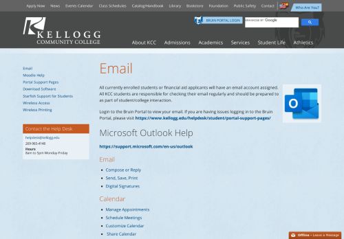 
                            4. Email | Kellogg Community College