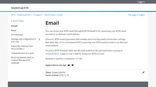 
                            3. Email | KTH
