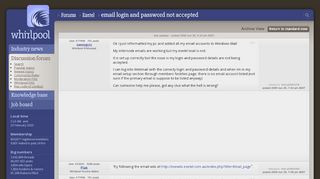 
                            10. email login and password not accepted - Exetel - Whirlpool Forums