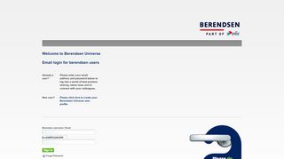 
                            9. Email Login - Berendsen Universe