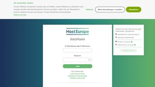 
                            1. Email - Login Für Mitglieder… - Webmailer - Host Europe