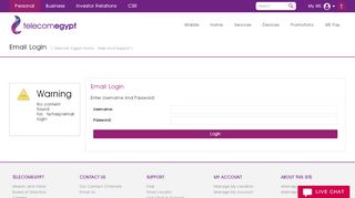 
                            11. Email Login - Telecom Egypt